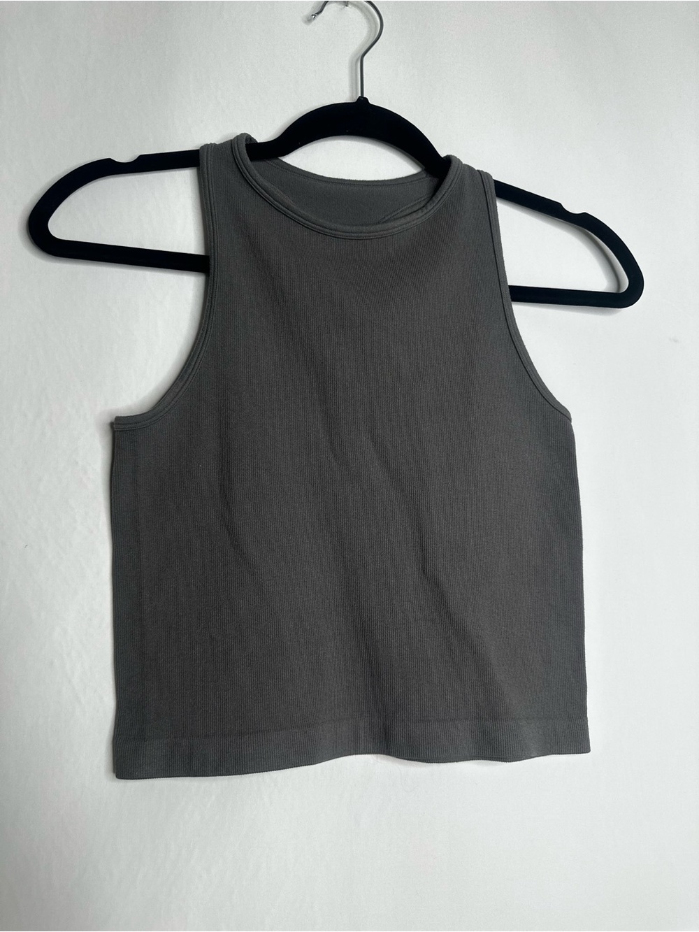 Free People Dark Gray Ribbed Tank